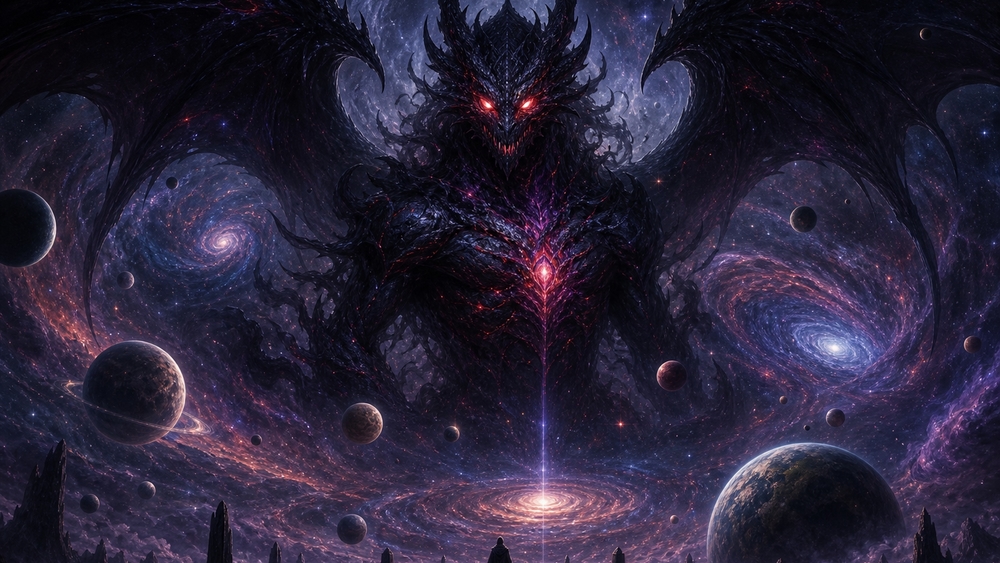 Cosmic Dragon of the Dark Abyss wallpaper