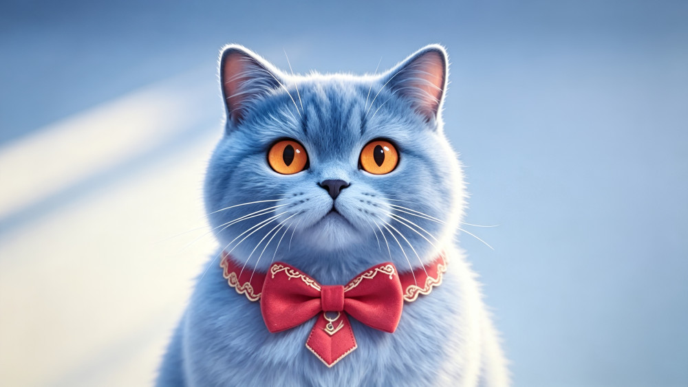 Elegant Blue Cat Portrait wallpaper