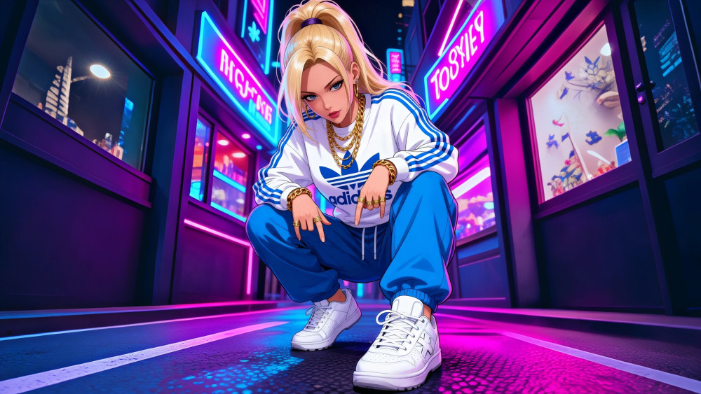 Neon Streetwear Queen wallpaper