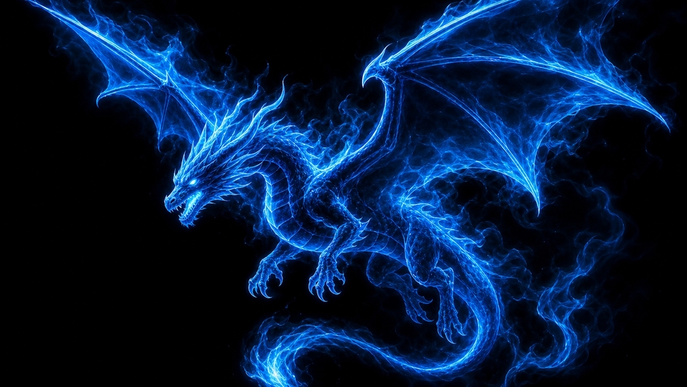 Electric Blue Dragon wallpaper