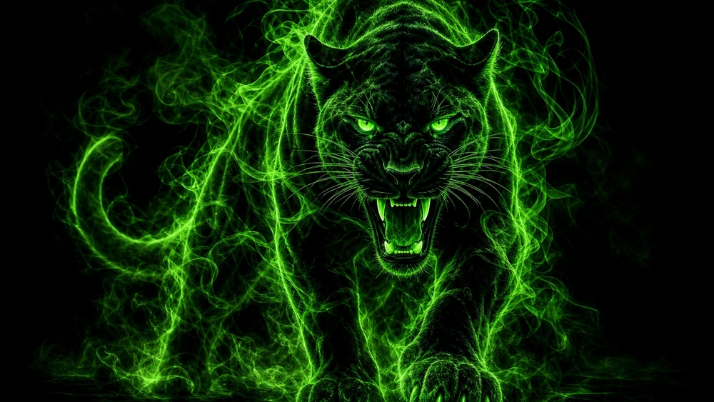 Neon Shadow Panther wallpaper