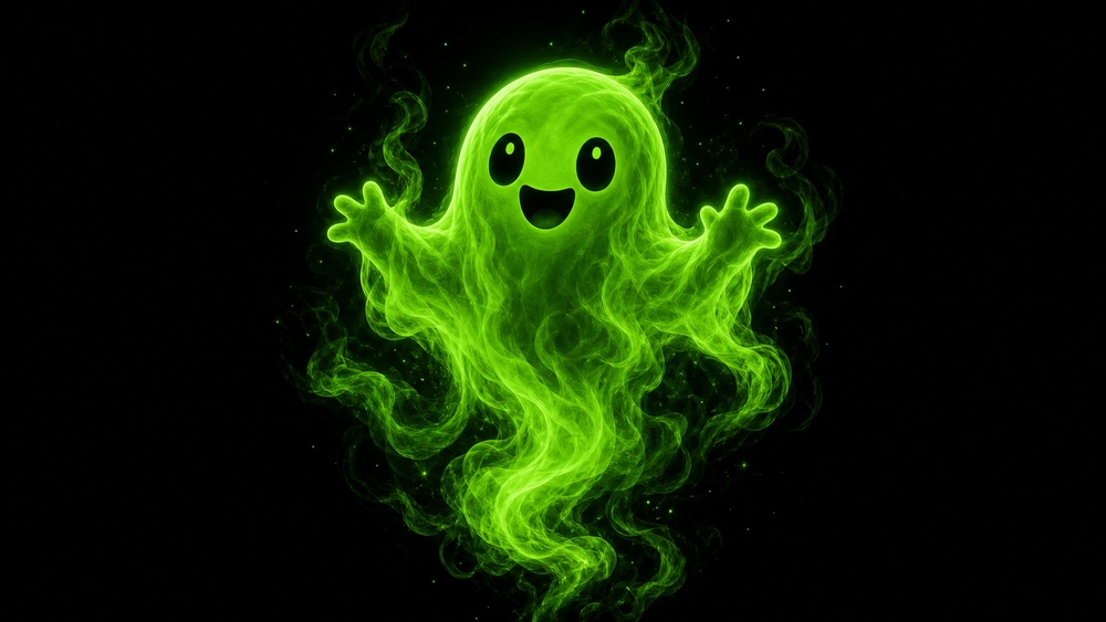 Neon Ghost Glow wallpaper