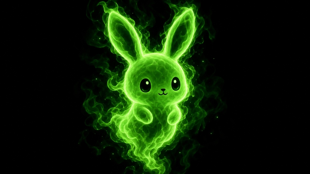 Neon Bunny Spirit wallpaper