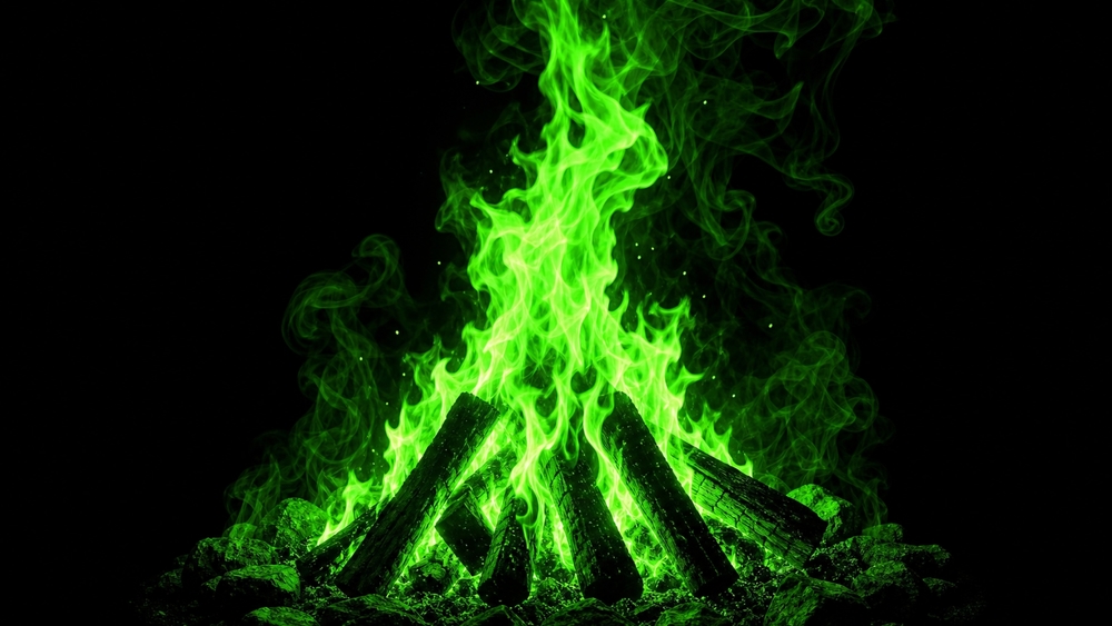 Neon Ember Campfire Glow wallpaper