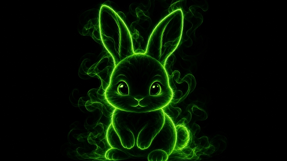 Neon Bunny Spirit wallpaper