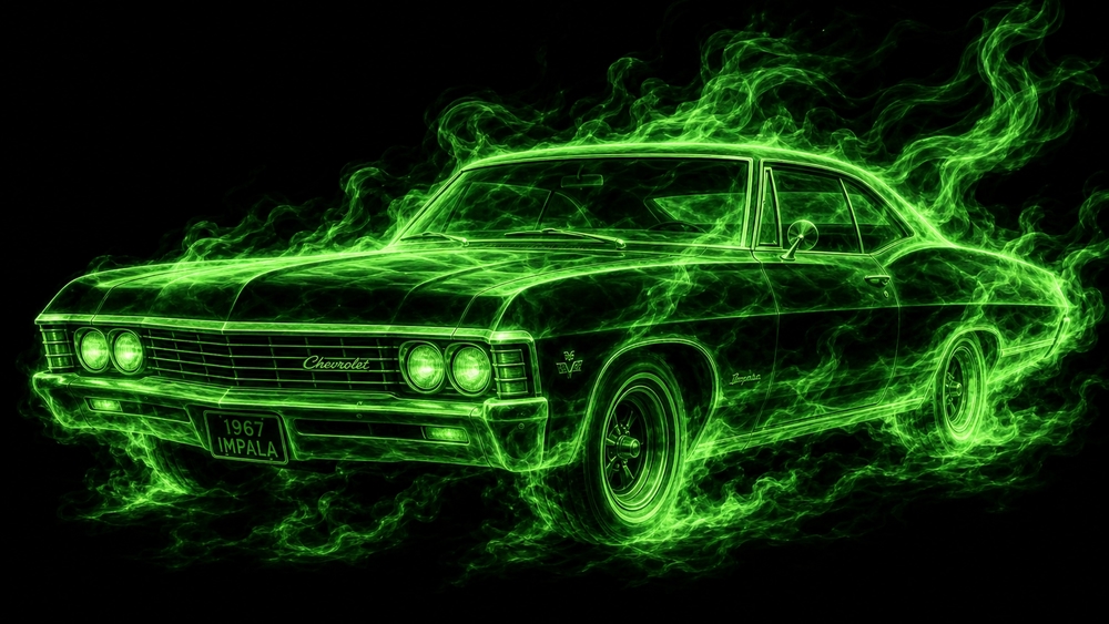 Neon Impala Inferno wallpaper