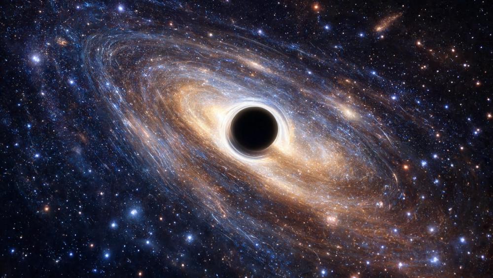 Black Hole in Star Cluster wallpaper