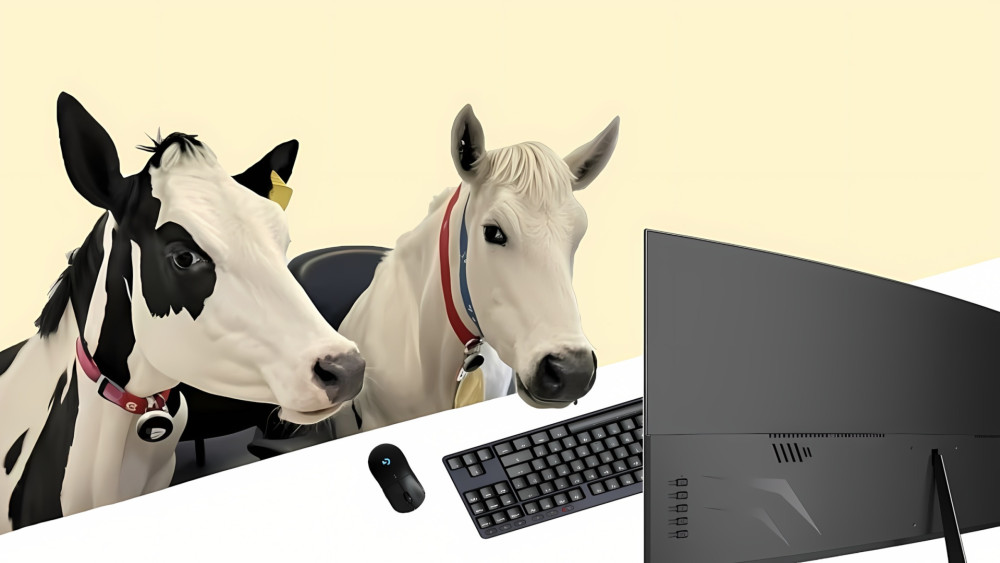 Office Herd Takes Over the Desk wallpaper