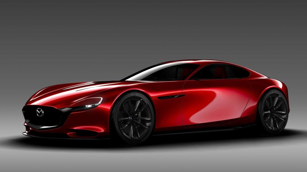 Sleek Red Mazda Concept Coupe wallpaper