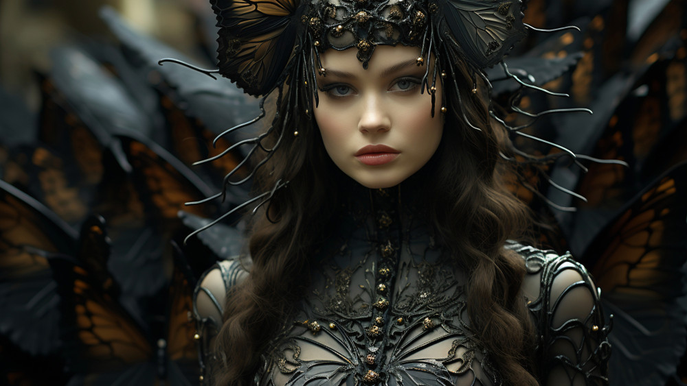 Gothic Dark Queen of Shadows wallpaper