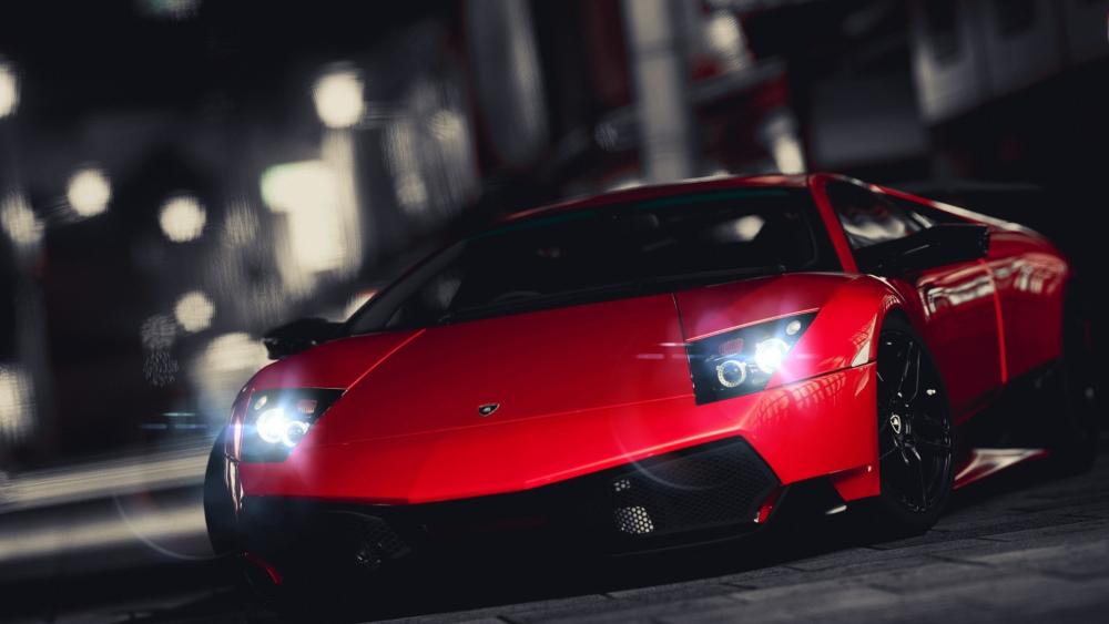 Lamborghini Murcielago Night Drive wallpaper