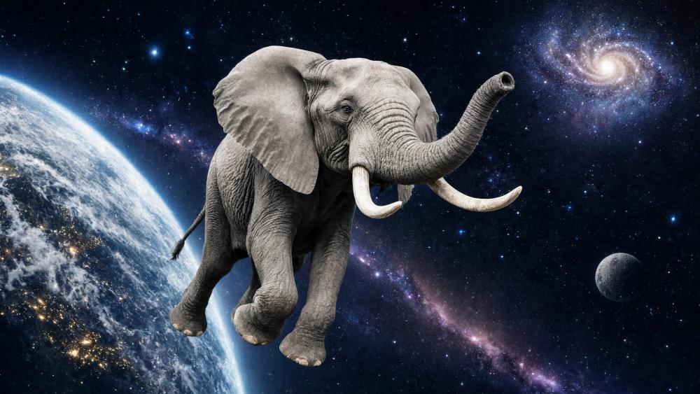 Space Elephant wallpaper
