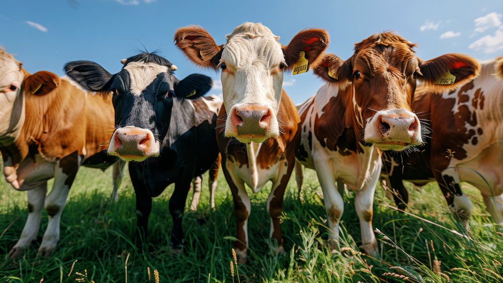 Sunny Pasture Cattle Gathering wallpaper