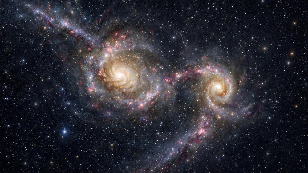 Colliding Galaxies wallpaper