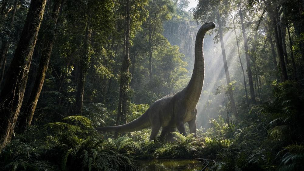 Brachiosaurus in Jungle wallpaper