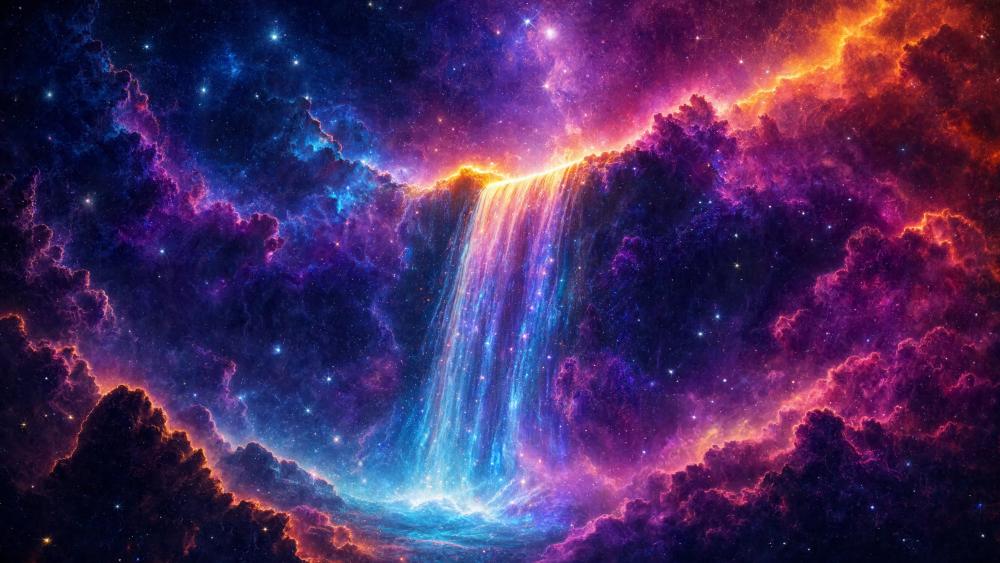 Cosmic Plasma Waterfall wallpaper