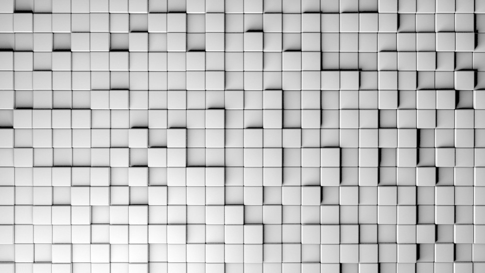 Minimal White Cube Mosaic wallpaper