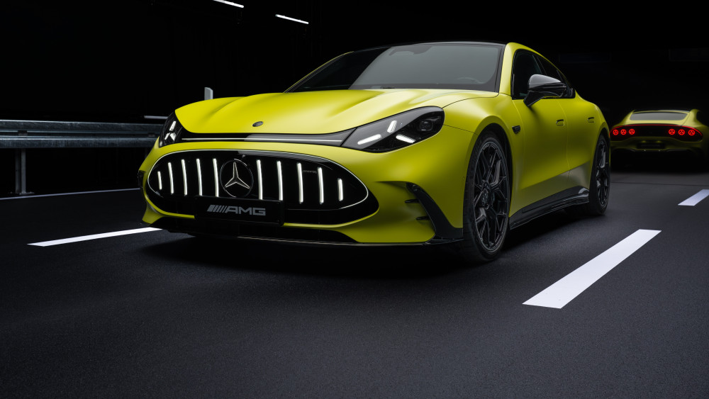 Neon Yellow Mercedes AMG Coupe wallpaper