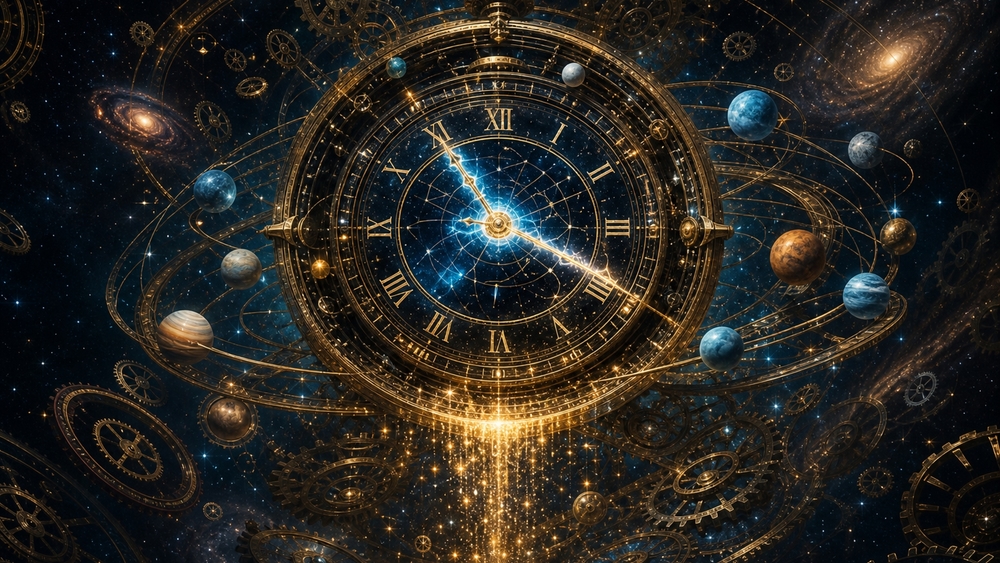 Celestial Clockwork of the Cosmos wallpaper