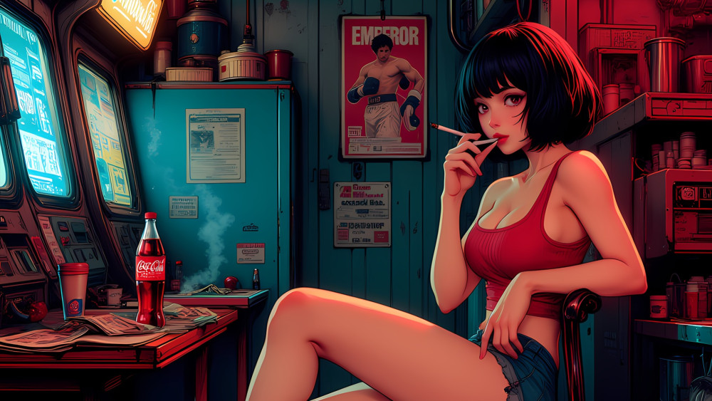 Retro Gamer Girl wallpaper