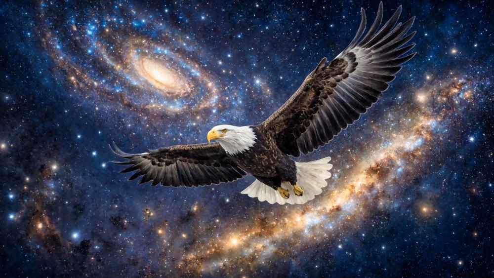 Eagle In The Cosmos wallpaper