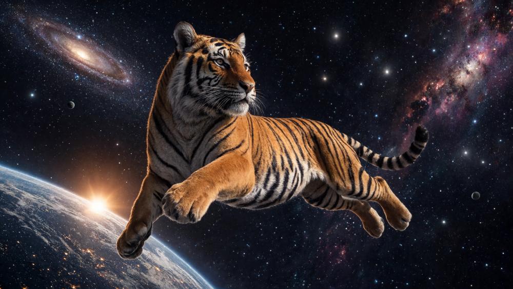 Space Tiger wallpaper