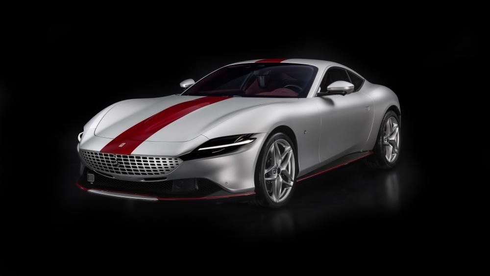 Ferrari Romma Ferrari Roma 30th Anniversary in a Dark Studio - backiee