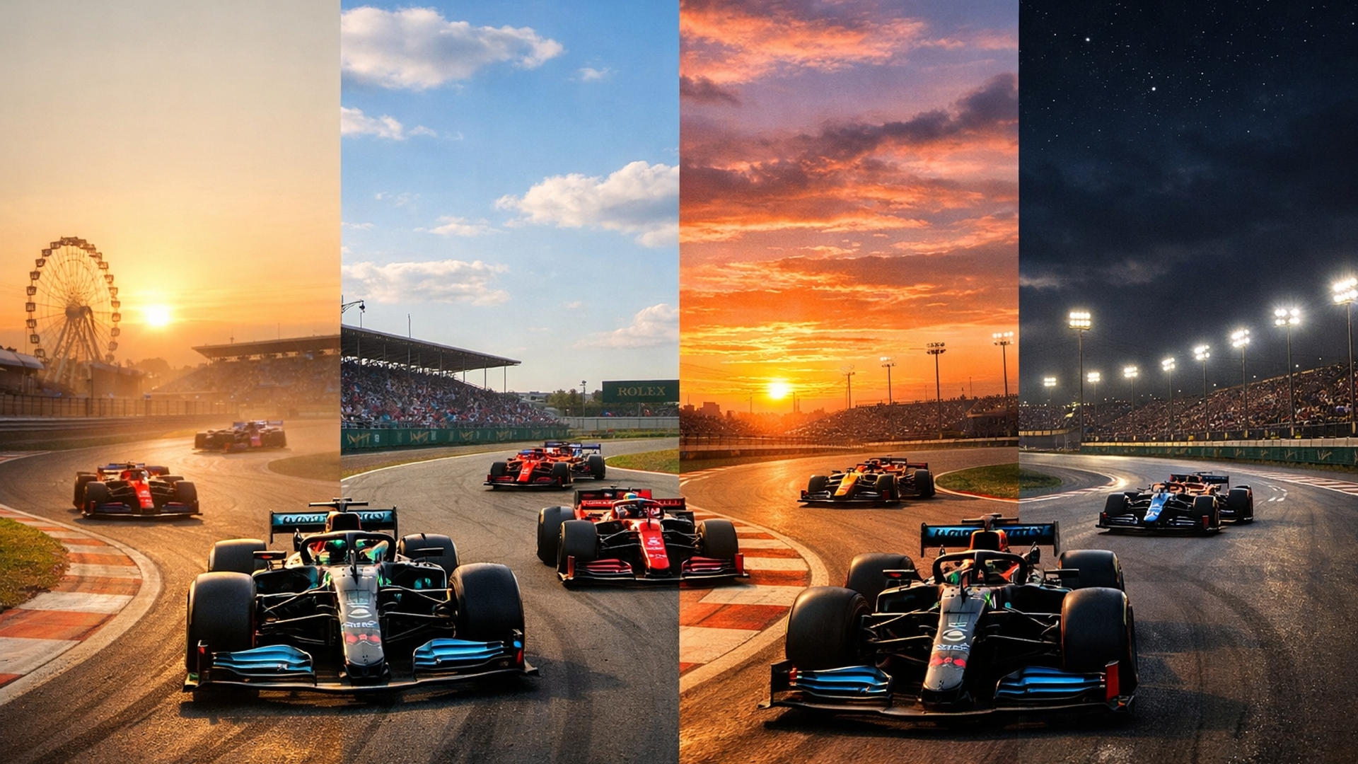 Formula Racing Hd Images Four Seasons of Speed Formula Racing Collage Wallpaper - backiee