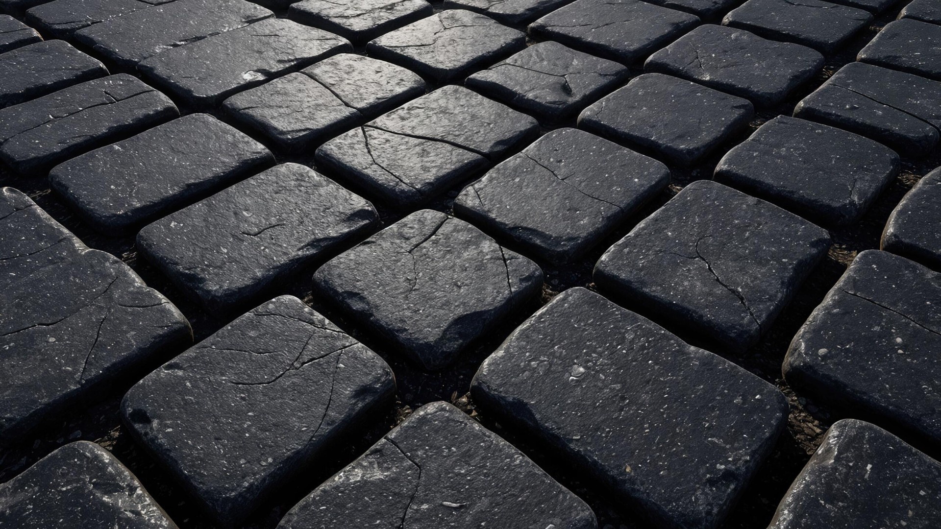 Midnight Cobblestone Grid Abstract AI Texture Wallpaper - backiee