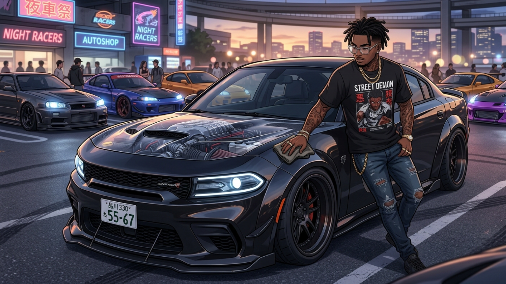 Midnight Charger Street Racer - backiee