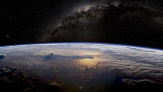 Earth's Horizon Against the Milky Way Tapestry - backiee