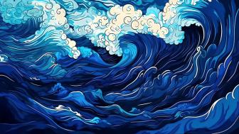 Whirlpool of Dreamlike Waves wallpaper