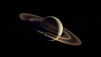 Saturn in Majestic Solitude wallpaper