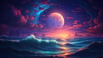 Moonlit Ocean Dreams wallpaper
