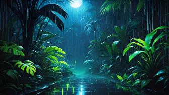Moonlit Rainforest wallpaper
