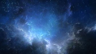 Mystical Blue Nebula in 4K wallpaper