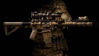 Elite Soldier Armed in Stealth Mode wallpaper
