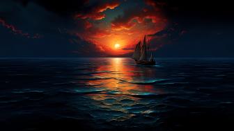 Mystical Twilight Voyage wallpaper