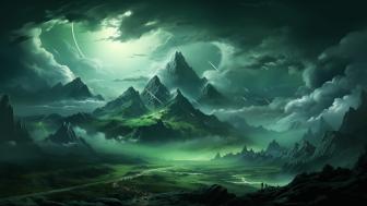 Ethereal Peaks of Enchanted Dreams wallpaper
