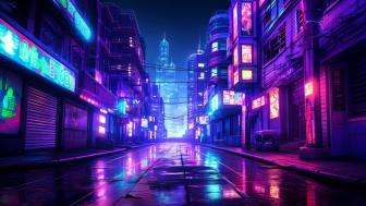 Neon Dreams Cityscape wallpaper