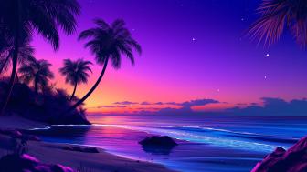 beautiful-beach-free-image-after-sunset-sky wallpaper