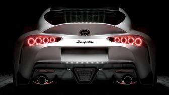 Supra's Thrilling Rear View in 4K wallpaper