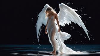 Heavenly Presence with Majestic Wings wallpaper