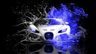 Fusion of Fire and Water Bugatti Veyron wallpaper