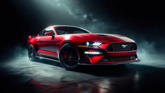 Ford Mustang ready to spin  wallpaper