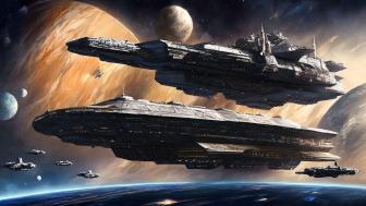 Galactic Armada in the Cosmic Dawn wallpaper