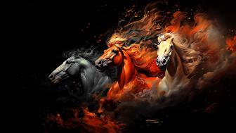 Ethereal Horses in Motion wallpaper