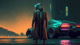 Neon Shadows and Cyber Dreams: A Futuristic Odyssey wallpaper