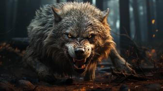 Majestic Werewolf in Enchanted Forest wallpaper