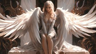 White Angel of Serenity and Grace wallpaper